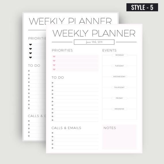 Quit Smoking Plan Template Daily Planner Printable to Do List Personal Day Planner