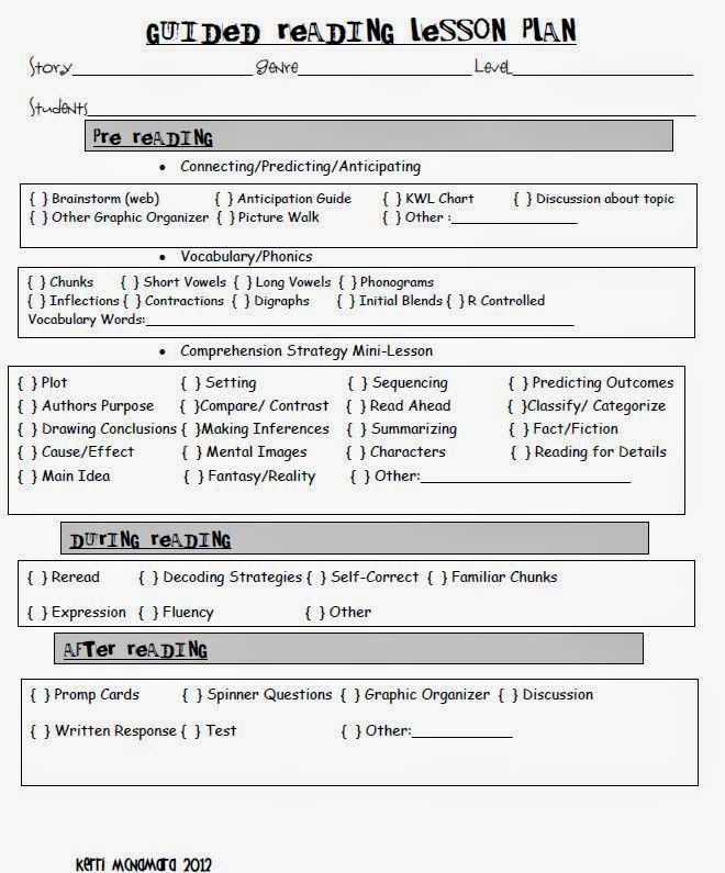 Reading Lesson Plan Template First is My Favorite Guided Reading Lesson Plan