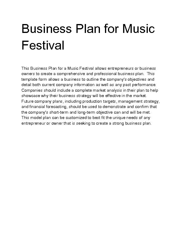 Record Label Business Plan Template In Record Label Business Plan Sample Inside Template for