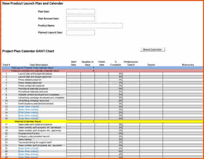 Release Plan Template Excel Product Launch Plan 6