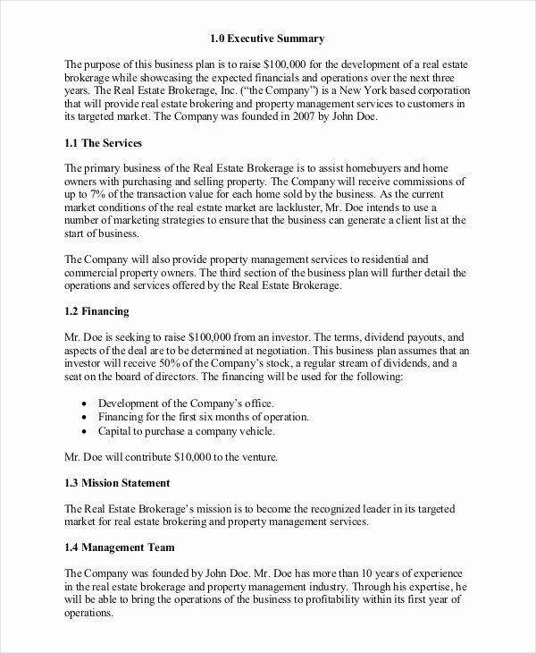 20 Rental Property Business Plan Template