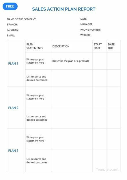Sales Action Plan Template A Template to Help You Create An Action Plan to Achieve Your