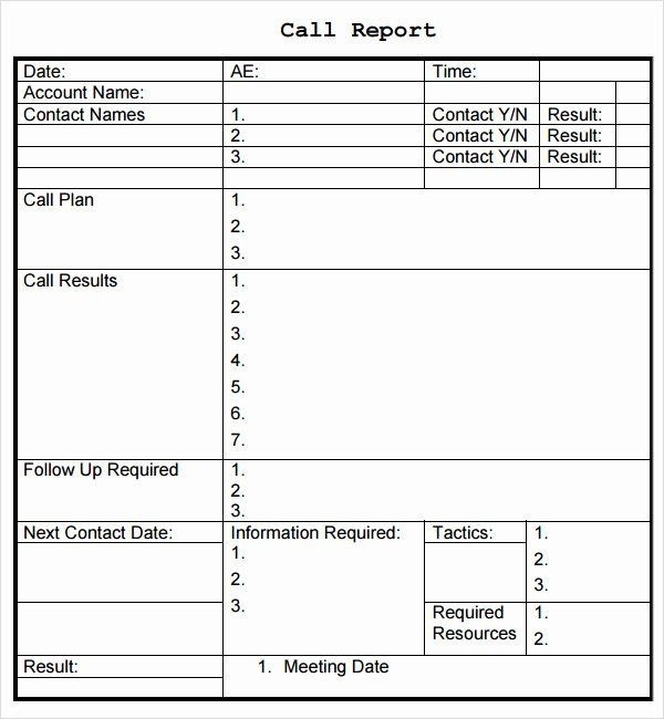 20 Sales Call Planning Template