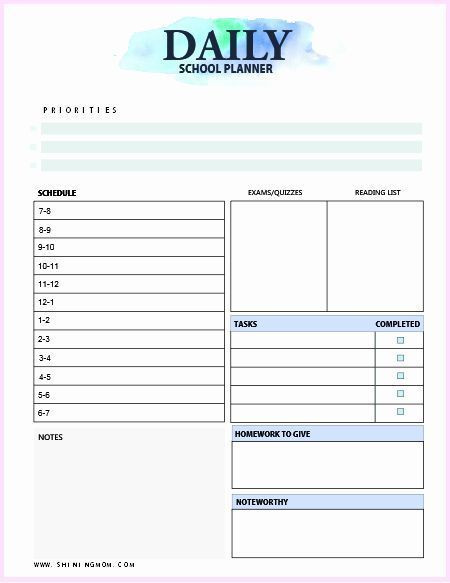 School Planner Template Pin by Angelina Moog On organisation In 2020