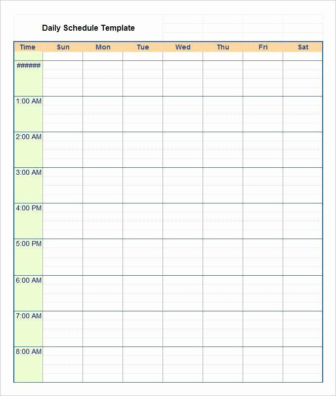 School Planner Template School Schedule Template Word New Editable Daily Schedule
