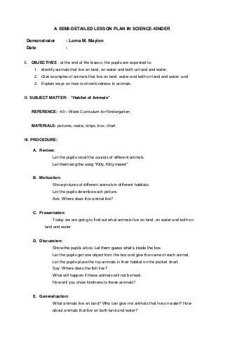 Science Lesson Plan Template Lesson Plan Science Kinder