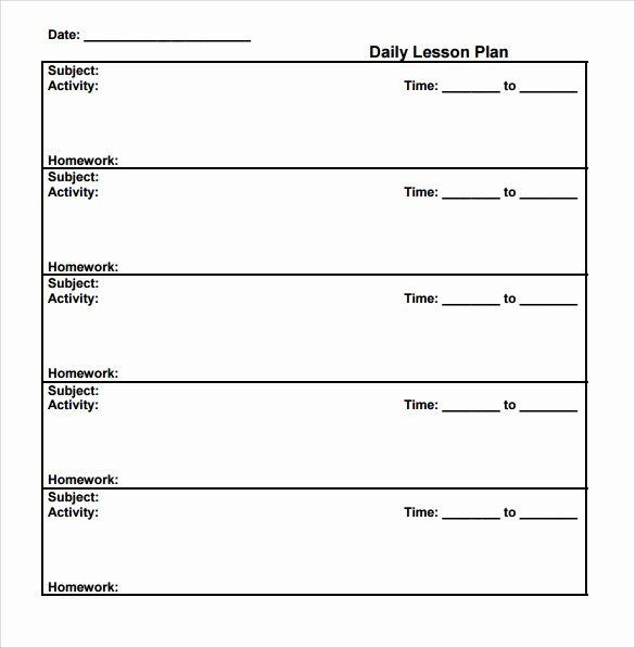 Simple Lesson Plan Template formal Lesson Plan Template Inspirational 14 Sample