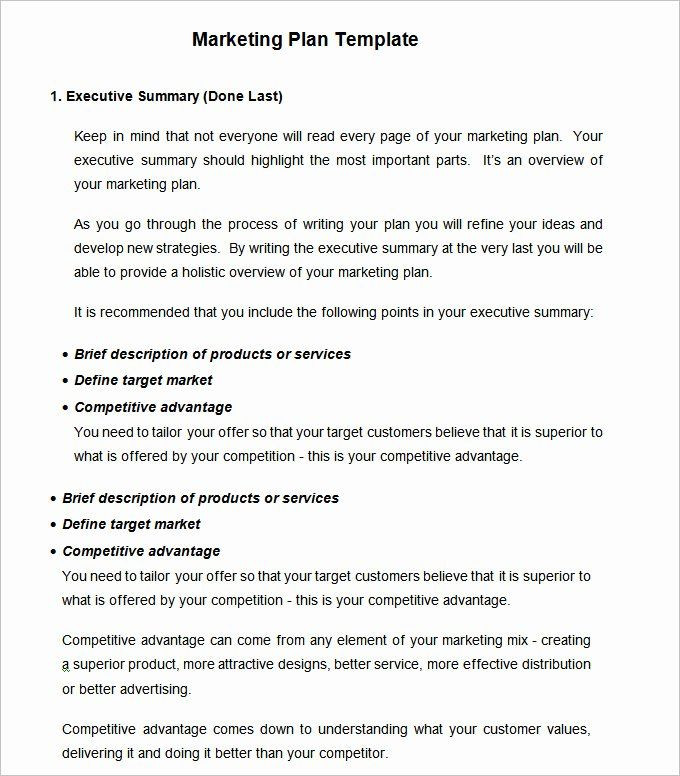 Simple Marketing Plan Template Word Simple Marketing Plan Template Word 