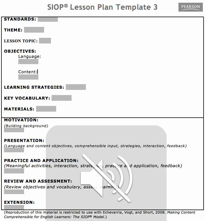Siop Lesson Plan Template 2 Siop Lesson Plan Template 2 Luxury Download Siop Lesson Plan