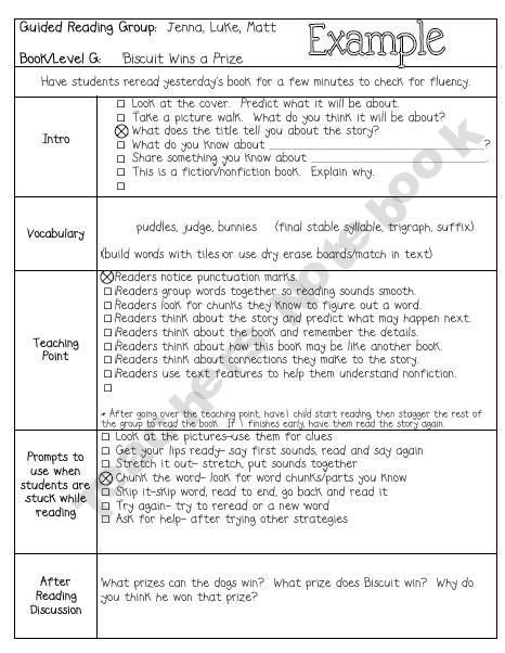 Small Group Lesson Plans Template 2 Small Group Guided Reading Lesson Plan