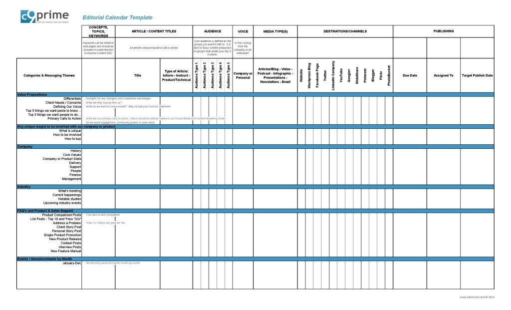 Social Media Plan Template Excel Pin On Template