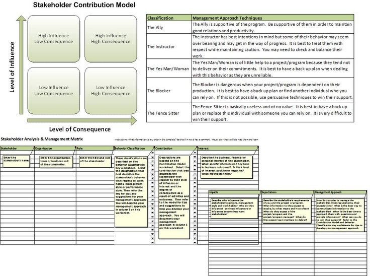 Stakeholder Management Plan Template Excel Project Management and Pmbok