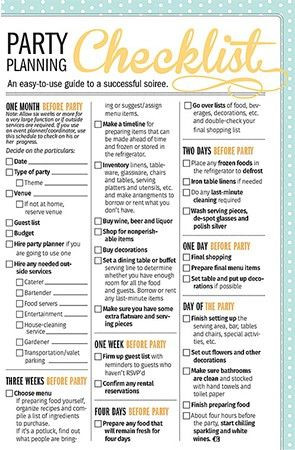 Sweet 16 Party Planning Template Party Planning Checklist