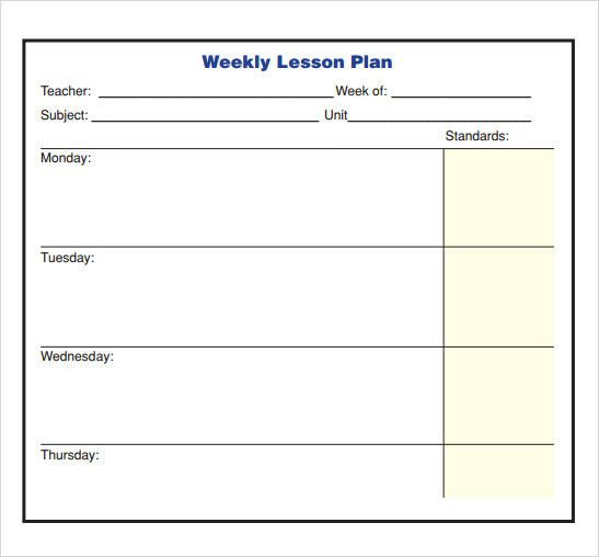 Teacher Lesson Plan Template Pdf Daily Lesson Plan Template Pdf Best Sample Lesson Plan 9