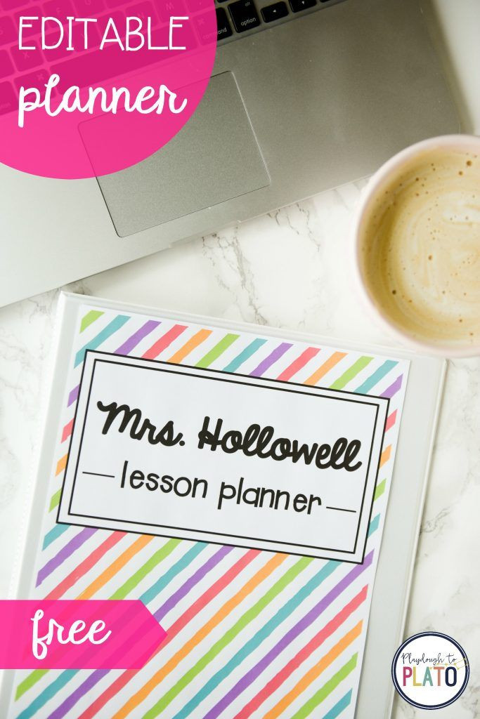 Teacher Plan Book Template Word Free Teacher Planner Playdough to Plato