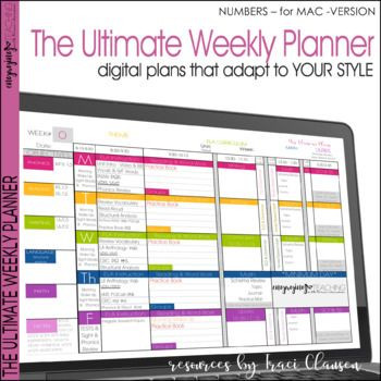 Teachers Planning Book Template Teacher Planner Templates Editable Digital &amp; Printable
