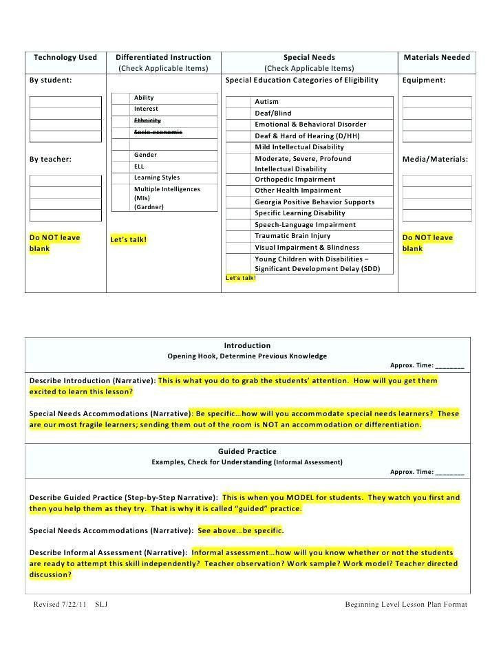 Vpk Lesson Plan Template Vpk Lesson Plan Template Beautiful Early Childhood Lesson