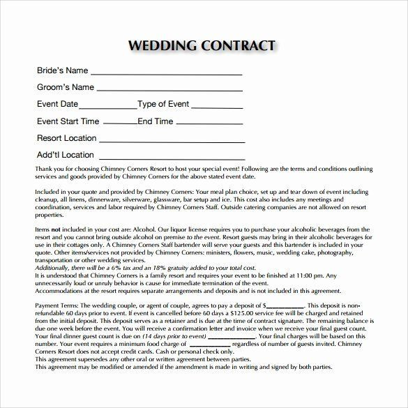 Wedding Planner Contract Template Free Wedding Planner Contract Template Free Awesome Wedding