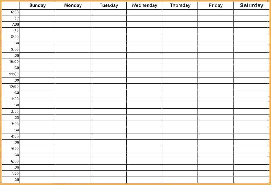 Weekly Hourly Planner Template Excel Daily Hourly Planner Template Excel Template 5 Day Hourly