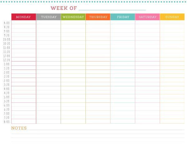 Weekly Hourly Planner Template Image Result for Free Weekly Planner Template