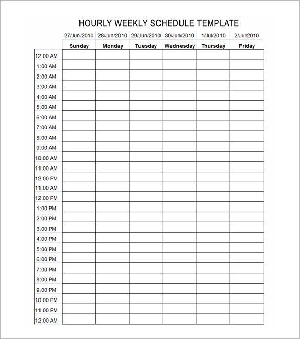 Weekly Hourly Planner Template Pdf Doc Excel Free &amp; Premium Templates