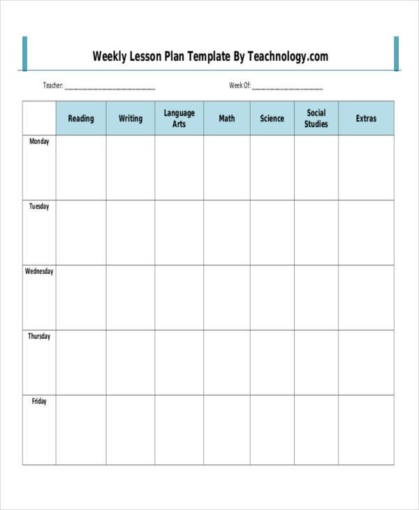 Weekly Lesson Plan Template Doc Preschool Lesson Plan Template Doc the Hidden Agenda