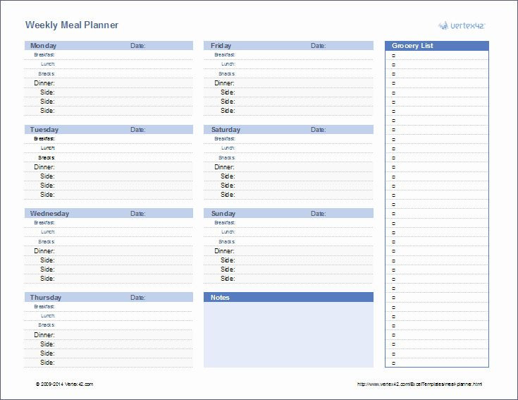 Weekly Meal Plan Template Excel Daily Planner Template Excel Awesome Weekly Planner