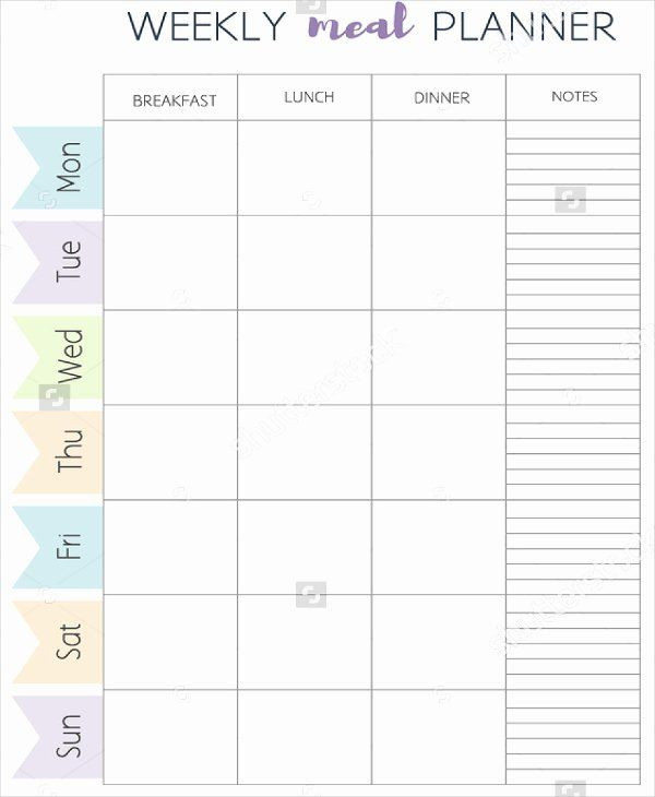 Weekly Meal Plan Template Word Monthly Meal Plan Template Awesome Meal Planner Template