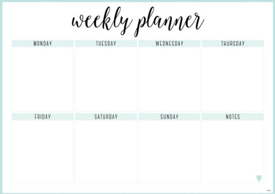 Weekly Monthly Planner Template April 2018 Weekly Calendar Planner for Student