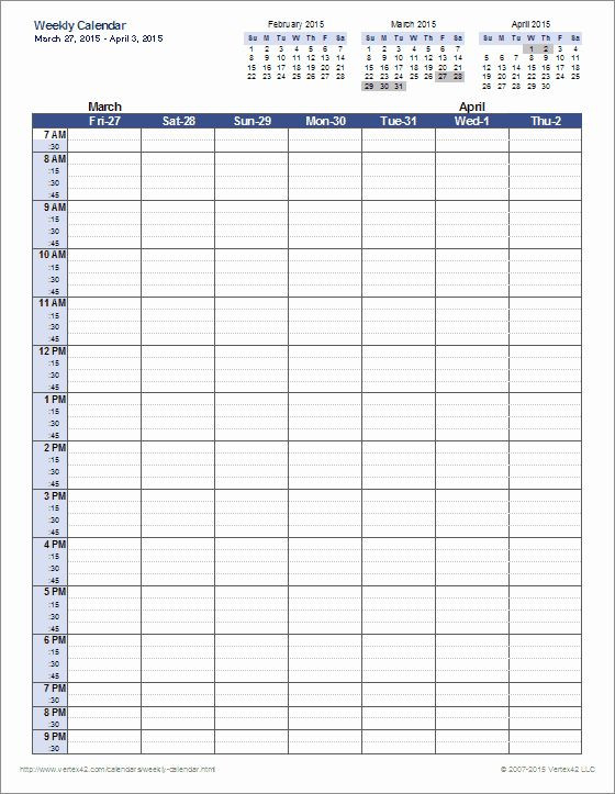 Weekly Planner Template Excel Monthly Schedule Template Excel Awesome Weekly Calendar