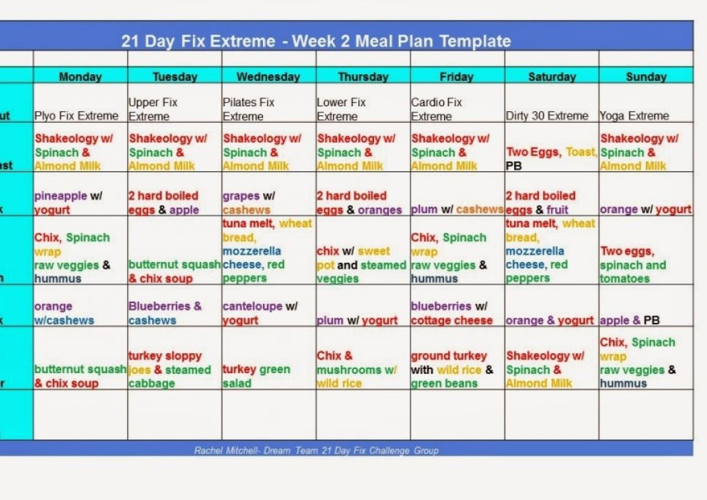 Weight Loss Meal Planning Template Extreme T Plan for 2 Weeks Extreme T Plan Weeks