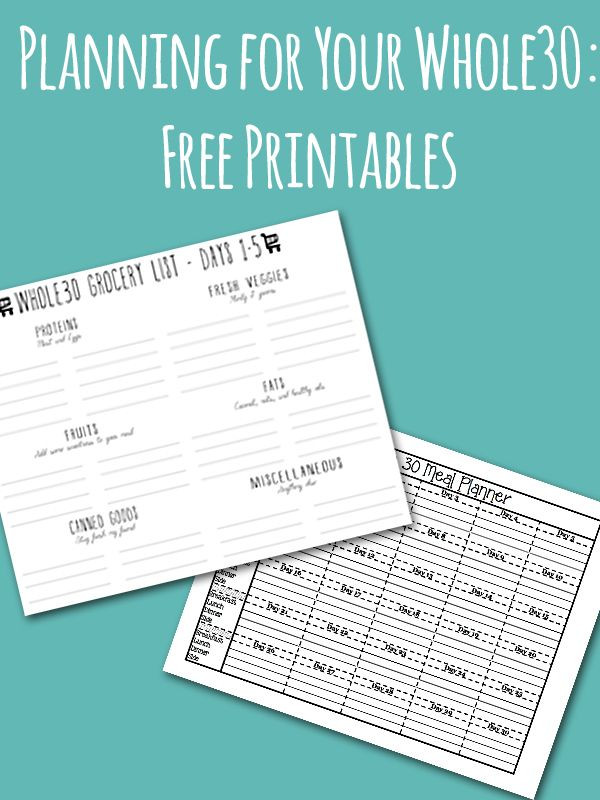 Whole 30 Meal Plan Template Preparing Your whole30 Free Printables Fit Your whole Meal