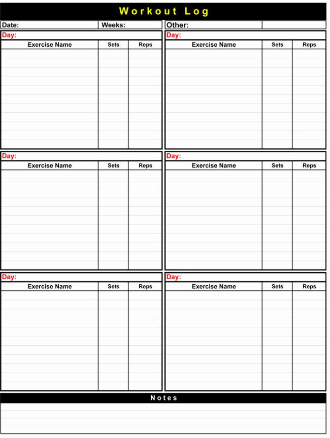 Workout Plan Template Excel Workout Plan Template Excel Beautiful 5 Workout Log