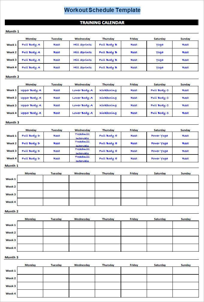 Workout Plan Template Excel Workout Plan Template Excel Workout Plan Template Excel In
