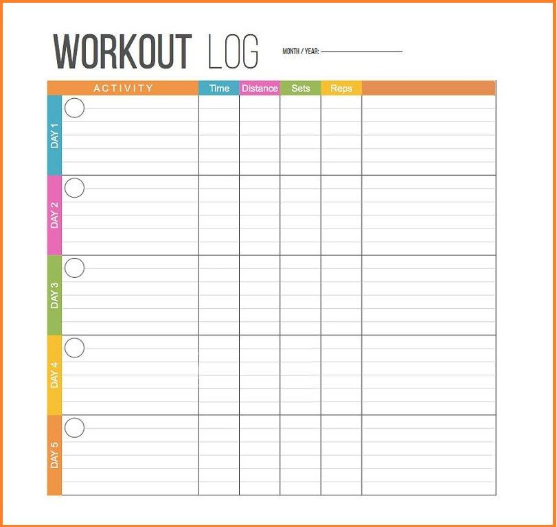 Workout Planner Template Pin On Charlie S Workout S