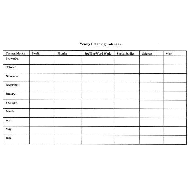 Yearly Plan Template for Teachers How to Create Monthly and Yearly Plans for the Classroom