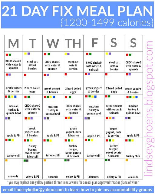 21 Day Meal Plan Template 21 Day Fix Meal Plans Lindsey Ghoens