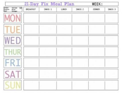 21 Day Meal Planner Template Best Fitness Diet Plan Menu Exercise Ideas