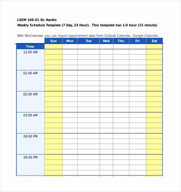 24 Hour Day Planner Template 24 Hour Daily Schedule Template Unique 29 Daily Planner