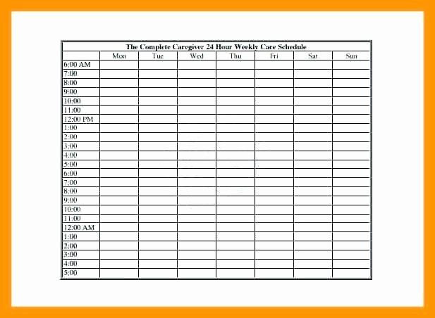 24 Hour Day Planner Template Hourly Work Schedule Template Inspirational 24 Hour Schedule