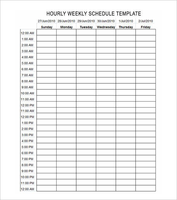 20 24 Hour Day Planner Template 