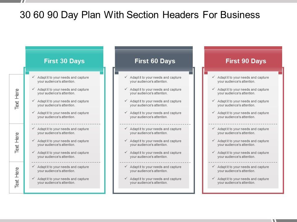 90 Day Game Plan Template Pin On 30 60 90 Business Plan