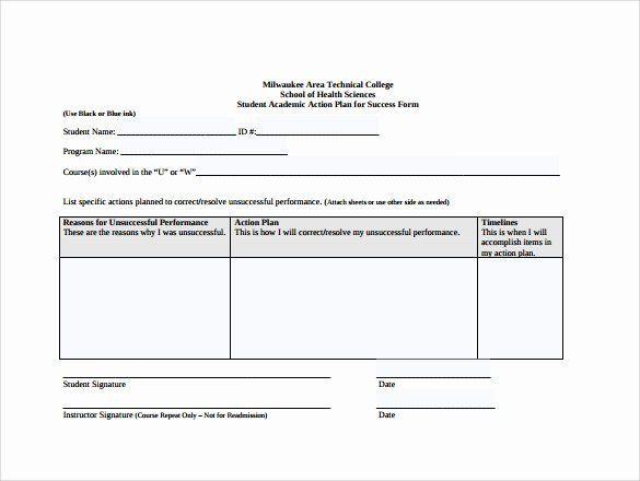 Action Plan Template for Students Action Plan Template for Students Best 8 Sample School