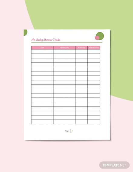 Baby Shower Planner Template Princess Baby Shower Planner Template In 2020