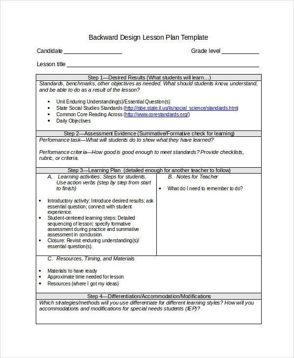 Backward Design Lesson Plan Template Tiered Lesson Plan Template Awesome Differentiated