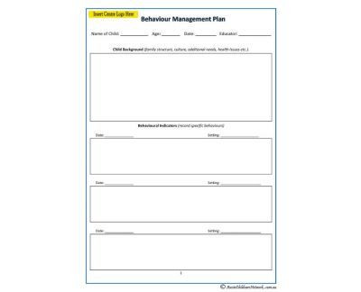 Behavior Plan Template Pin On Behavior Management Plan