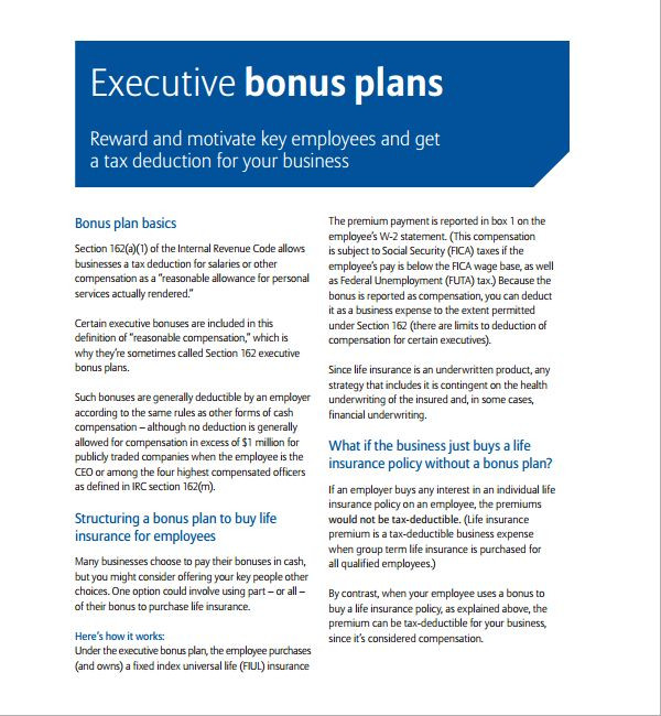 Bonus Plan Template Performance Incentive Pensation Plan Template