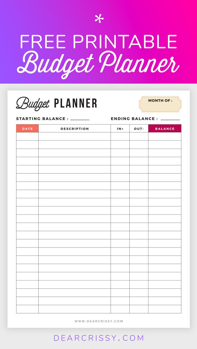 Budget Planner Template Free Printable Bud Planner Bud Planner Printable