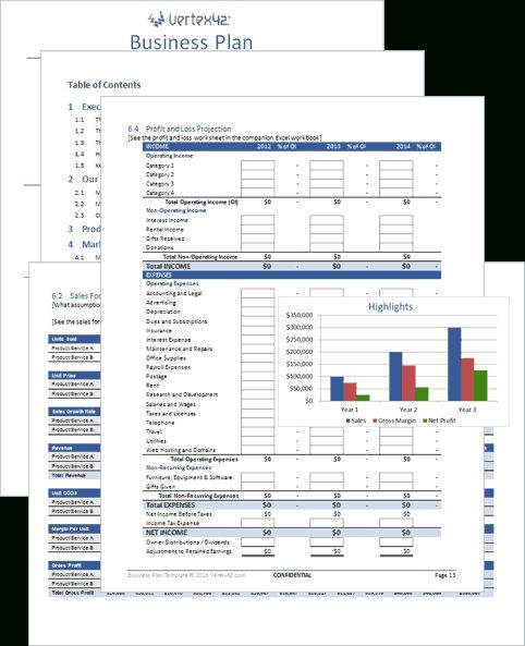 Business Plan Template Excel Free Business Plan Template for Word and Excel within Simple