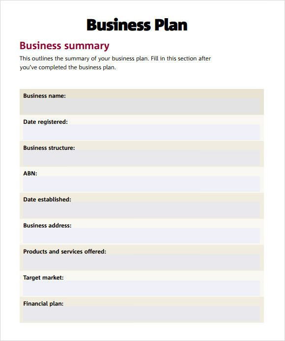 Business Plan Template for Kids Business Plan Template for Kids Best Free 21 Simple